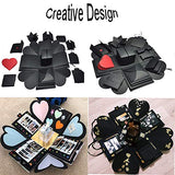 Creative Explosion Gift Box, FORNORM Love Memory DIY Photo Album as Birthday Gift and Surprise Box About Love (Black Box)