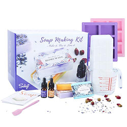 Complete Soap Making Kit Supplies, Soy Wax, Fragrance Oil, Cotton Wicks, Candle Pigment, Candles Art and Craft Supplies, Personalized Handmade Gifts