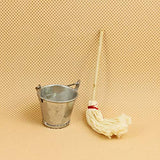 1/12 Miniature Mop Bucket Set Toy Dollhouse Accessories Pretend Play Gifts,Perfect DIY Dollhouse Toy Gift Set