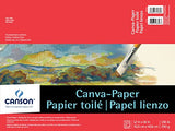 Canson Foundation Series Canva-Paper Pad Primed for Oil or Acrylic Paints, Top Bound, 136 Pound, 12