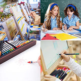 Professional Art Set 85 Piece Deluxe Art Set in Portable Wooden Case-Painting & Drawing Set
