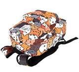 GK-O Cute Cat Canvas Backpack School Shoulder Bag Laptop Bag