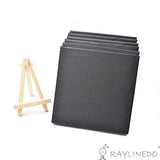 RayLineDo Set of 6pcs Mini Artist Black Canvas Frame 6x6inch ( 15x15cm ) Oil Water Painting Board