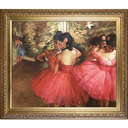 Edgar Degas "Dancers In Pink" Framed Oil Painting, 26x30x2