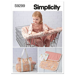 Simplicity Baby Changing Pad, Seat Cover, and Diaper Bag Packet, Code 9299 Sewing Pattern, One Size, White