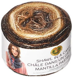 Lion Brand Yarn 455-303 Shawl in a Cake-Metallic Yarn, Namaste Neutrals