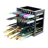U.S. Art Supply 96 Hole Plastic Pencil & Brush Holder - Desk Stand Organizer Holder for Pens, Paint