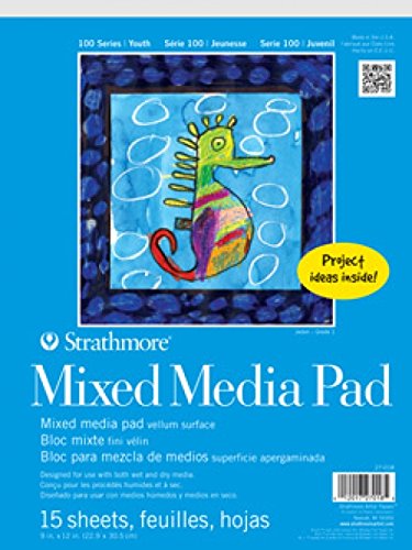 Strathmore STR-27-018 15 Sheet Mixed Media Pad, 9 by 12"