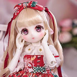 Cute BJD Doll 1/6 SD Doll Purely Handmade 11.7 in Ball Jointed Doll with Full Set Clothes Shoes Wig for Girls