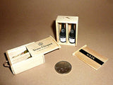 Bottles of champagne in openable wooden boxes! Dollhouse miniature 1:12