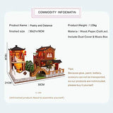 QWERTP DIY Miniature Dollhouse Wooden Furniture Kit Duplex Loft DIY Mini House Room Assembly Doll House Building Kit Festival Birthday Gifts for Adults Girls with Dust Cover Music Movement