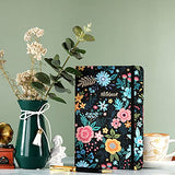 Journal/Ruled Notebook - Hardcover Ruled Journal with Thick Paper, 5.8" x 8.4", Back Pocket + Bookmark + Round Corner Paper + Banded + Floral