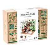 Rolife DIY Wooden Dollhouse Kit with Miniature Furniture,Model Building Kits with Accessories and LED, for Kids(Jimmy's Studio)