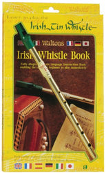 Waltons Irish D Tin Whistle and Book Pack - Fun & Colorful Tin - Irish & International Instrument - Perfect for Beginners, Intermediates, and Experts Perfect for St Patrick's Day