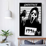 XXERF The Film Ghostface Classic Movie Canvas Art Poster and Wall Art Picture Print Modern Family Bedroom Decor Posters 24x36inch(60x90cm)