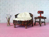 1:12 scale Doll Bed. Handmade Wicker Miniature Furniture for lati yellow irrealdoll aquarius NariPon Ringo