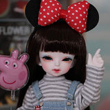 Fbestxie 1/6 BJD Doll SD Dolls 26Cm/10.2Inch Movable Joints with Hair Makeup Gift Collection Christmas Decoration Fashion Handmade Doll,A