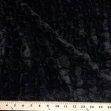 Faux Fur Fabric Short Pile 60" wide Sold By The Yard Shag Reptile Black