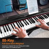 Duoliemi 88 Key Digital Piano for Beginner, 88 Keys Full Size Semi Weighted Keyboard Piano, Portable Electric Piano with Sustain Pedal, Portable Bag, Power Supply