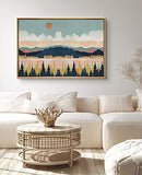 SIGNFORD Framed Canvas Home Artwork Decoration Abstract Mountain Nature Scenery Canvas Wall Art for Living Room, Bedroom - 24x36 inches