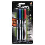 Sharpie Plastic Point Pen, 0.8mm, Fine Point, Assorted Colors, 12 Count