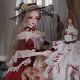 Y&D Princess BJD Doll 1/3 63.5cm SD Ball Joint Doll Gifts for Girl with Full Set Clothes Shoes Socks Wig Hat Eyes DIY Doll Best, 100% Handmade Doll