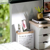 CUTEBEE Dollhouse Miniature with Furniture, DIY Wooden Dollhouse Kit Plus Dust Proof , 1:24 Scale Creative Room Idea