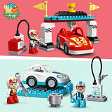 LEGO DUPLO Town Race Cars 10947 Cool Car-Race Building Toy; Imaginative, Developmental Playset for Toddlers and Kids; New 2021 (44 Pieces)