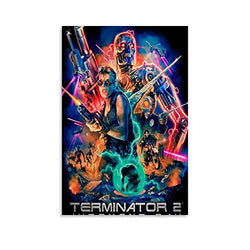 Witspace The Terminator 2 Hot Classic Movie Canvas Poster Art Canvas Art Poster and Wall Art Picture Print Modern Family Bedroom Decor Posters 12×18inch(30×45cm)