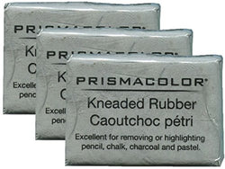 PRISMACOLOR Design Eraser, 1224 Kneaded Rubber Eraser, Grey (70531) (3 Pack)