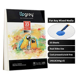UPGREY Watercolor Paper Pads 70 Sheets Total Painting Paper 9"x12" Sketch Pads Drawing Paper Acid Free Sketchbook Watercolor Journal Cold-Pressed Double Sided Wet & Dry Media (140lb/300gsm) Pack of 2