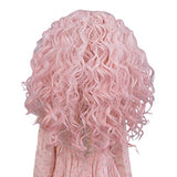 AIDOLLA 1/3 Head Circumference Doll BJD Wig High Temperature Silk Cute Short Curly Doll Disguise Game Pink