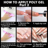 Poly Nail Gel Kit - Nail Extension Gel Kit with Slip Solution BTArtbox Professional All-in-one Builder Gel French Nail Art Design Starter Kit