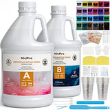 Nicpro 1 Gallon + 64 OZ Crystal Clear Epoxy Resin Kit