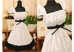 Sales！2 PCS 1/3 DDS DDM DDL DD BJD Dress Suit Outfit / Summer Dress Doll Dollfie LUTS / Corset Dress Suit / Black Dot