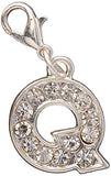 Darice JY080557 Lobsterclaw Charm Rhinestone Letter Q