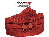 Zipperstop wholesale - Double Slide Zipper YKK #4.5 Coil with Two Long Pull Head to Head closed