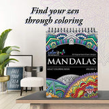 ColorIt Mandalas to Color Volume IV Coloring Book for Adults Relaxation, 50 Single-Sided Designs, Thick Smooth Paper, Spiral Binding, USA Printed, Lay Flat Hardback Book Covers, Ink Blotter Paper