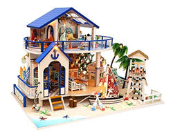 Architecture Model Building Kits with Furniture LED Music Box Miniature Wooden Dollhouse Legend of The Blue Sea Series 3D Puzzle Challenge