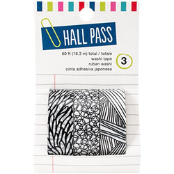 American Crafts 373602 Adult Coloring Books Accessories Washi Tape Sketch Mark 3 Rolls