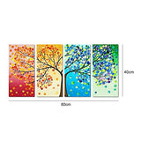 Awakingdemi 5D DIY Full Diamond Painting Colorful Tree Embroidery Paint Cross Stitch Craft for Wall Decoration Home Decor 35X18inch