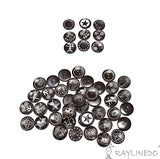 RayLineDo 30pcs Wooden Dark Brown Concave Sewing Buttons Pendants DIY Craft Clothes Decor