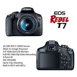 Canon EOS Rebel T7 DSLR Camera Bundle with Canon EF-S 18-55mm f/3.5-5.6 is II Lens + 2pc SanDisk 32GB Memory Cards + Accessory Kit (Renewed)