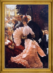 Art Oyster James Tissot A Woman of Ambition - 18.05" x 27.05" Premium Canvas Print with Gold Frame
