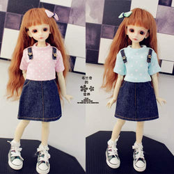 softgege for 1/6 YOSD BJD Doll Jeans Skirt Dress / Denim Skirt Dress / Outfit / YOSD BJD Dollfie