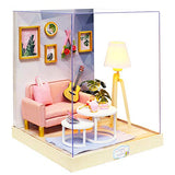 Flever Dollhouse Miniature DIY House Kit Creative Room with Furniture for Romantic Artwork Gift (Afternoon Tea Time)