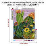 5D Full Drill Cactus Diamond Painting Kit,UNIME DIY Diamond Rhinestone Painting Kits for Adults and Children Embroidery Arts Craft Home Decor 12 x 16 inch (Cactus Diamond Painting Kit)