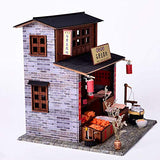 WYD Chinese JiangNanShuiXiang Village Villa Model, DIY Ancient Style Scene Building, Adult Children's Assembled Toys, Wooden Miniature Doll House Kit (Tofu Square)