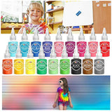 Tie Dye Kit, 18 Colors DIY Fabric Dye Sets for Kids & Adults, Fashion Tye Dye Kits, DIY Gift, Textile, T-Shirt, Canvas for School Group Activities Party Supplies