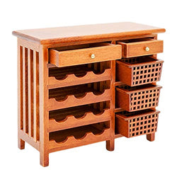 Odoria 1:12 Miniature Storage Kitchen Cabinet Dollhouse Furniture Accessories